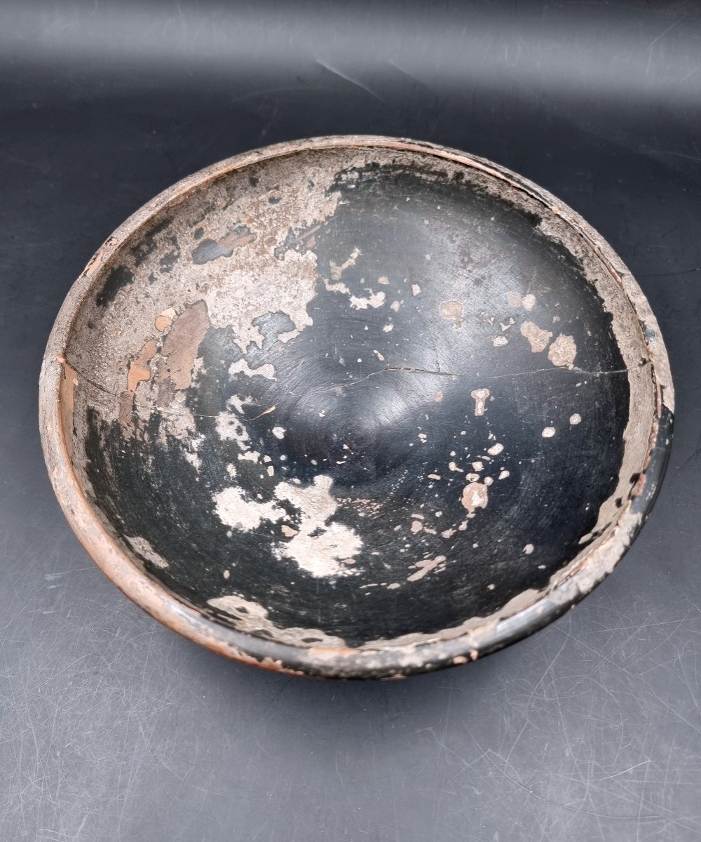 Classic Period Black Glazed Ceramic Bowl-photo-3