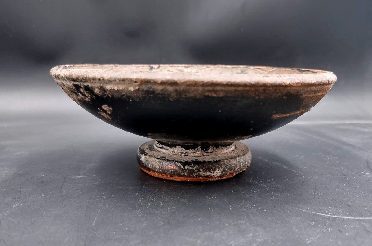 Classic Period Black Glazed Ceramic Bowl-photo-1