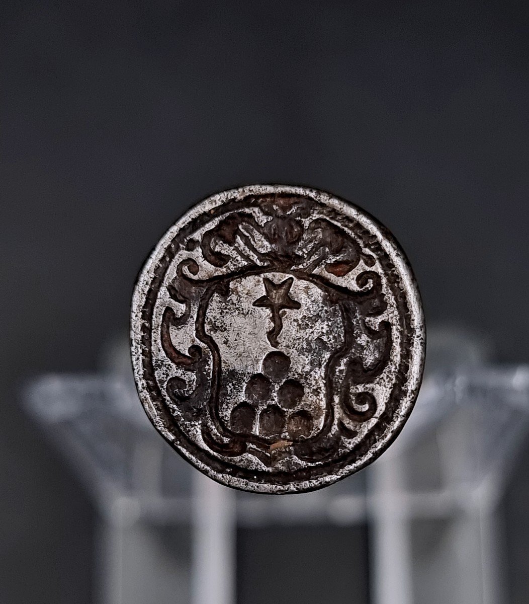 Stamp Seal Matrix Wrought Iron Coat Of Arms Of The City Of Ripe Ancona Italy 17th Century