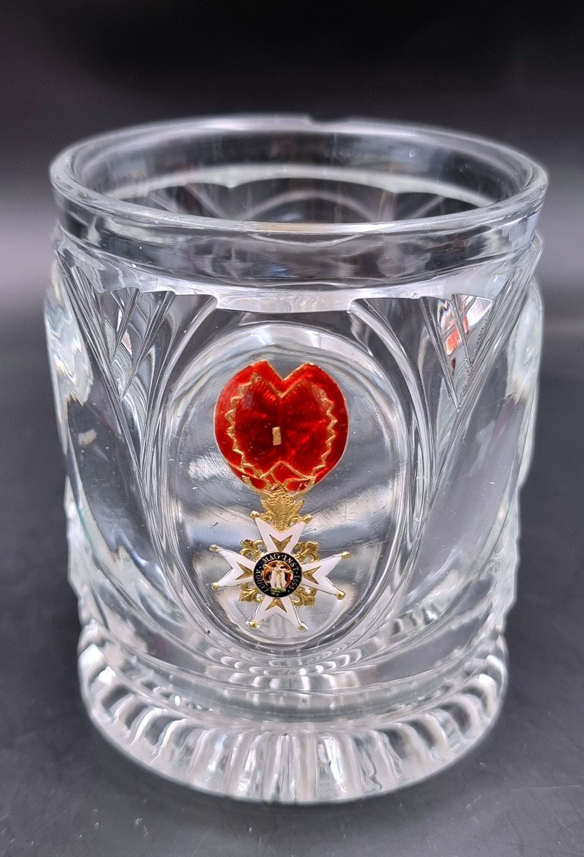 Crystal-ceramic Tumbler Decorated With A Medal From The Order Of Saint Louis -photo-4