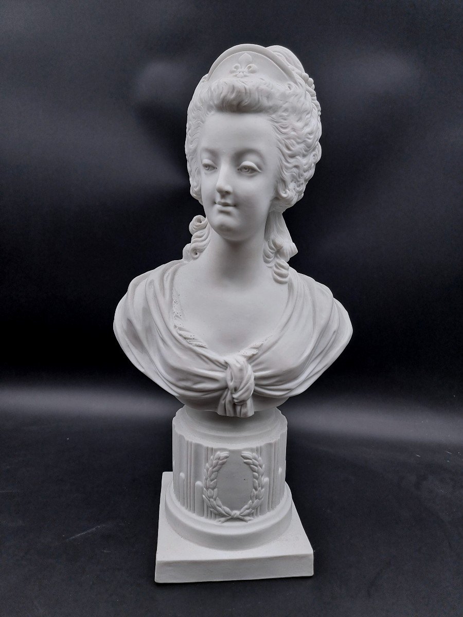 Biscuit Bust Of Queen Marie-antoinette Of France Bears The Mark Of Sèvres 