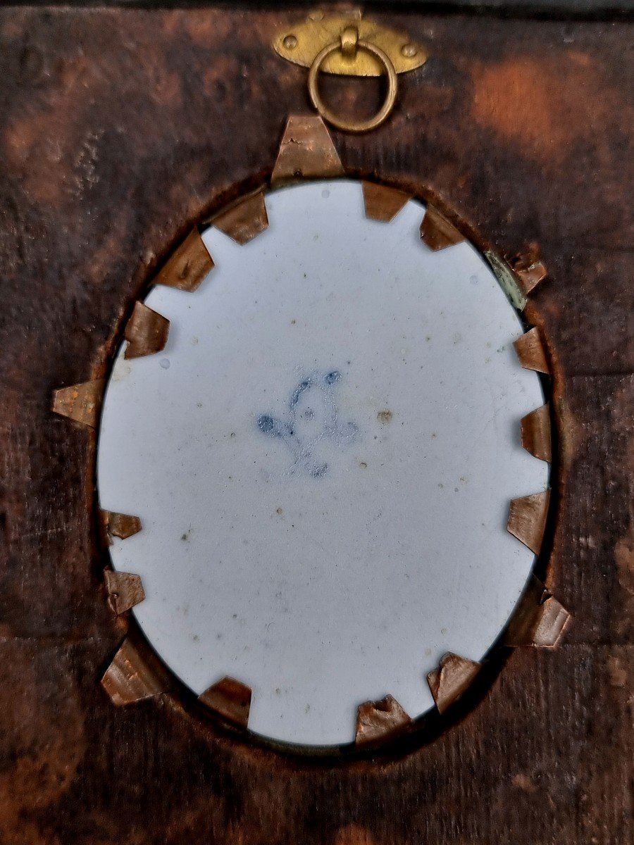 Biscuit Blanc Et Bleu d'Un Profil De Femme Madame Elisabeth ? Ou Marie Antoinette ? -photo-4