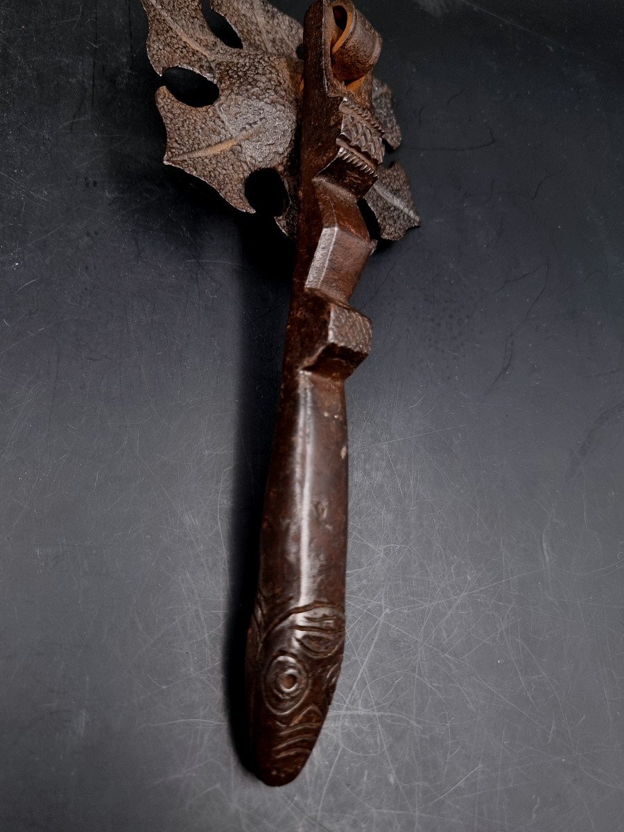 17th Century Wrought Iron Door Knocker, Animal Head Door Knocker 