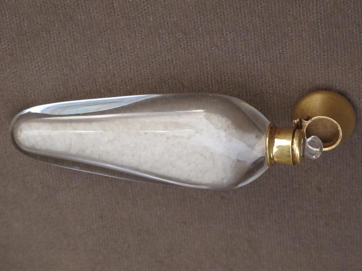 Perfume Bottle Charles X Crystal And Gold Stopper-photo-3