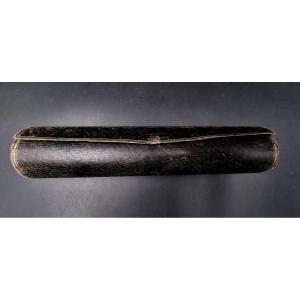Circular Leather Travel Writing Case From The First Military Empire Period?