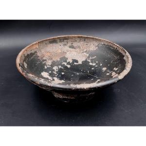 Classic Period Black Glazed Ceramic Bowl