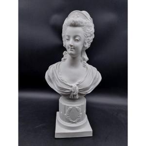 Biscuit Bust Of Queen Marie-antoinette Of France Bears The Mark Of Sèvres 