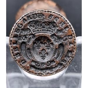 Seal Of Bellegarde Gard, Occitanie Region Great Coat Of Arms Of France Three Fleurs De Lis