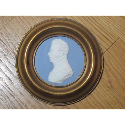 Profile In White Biscuit Blue Background Charles-philippe De France Comte d'Artois Charles X