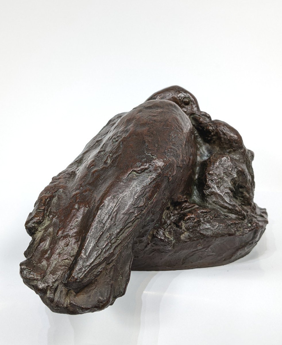 La nichée - bronze 1920-40 - Yoshitomo W.  1889-1963 - Japon  # 187-photo-1