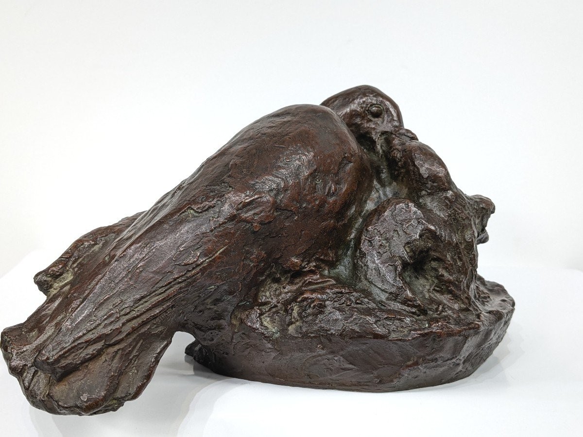 La nichée - bronze 1920-40 - Yoshitomo W.  1889-1963 - Japon  # 187