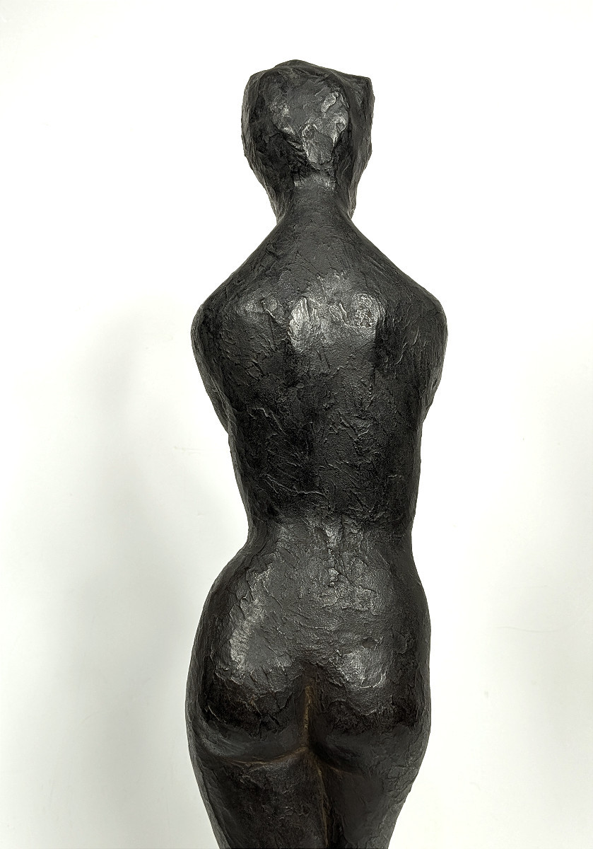 Large Nude 56.5 Cm - Yuichi Yamamoto 1899-1987 - Bronze Circa 1950-60 #699-photo-2