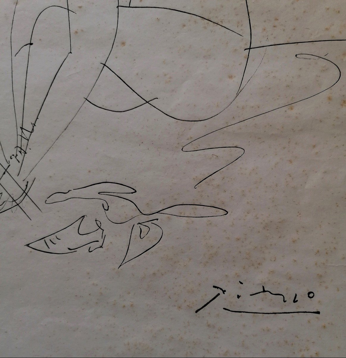 Engraving -pablo Picasso - Ballerina Adjusting Her Slipper - Joseph Foret 1954 - Velin Paper --photo-4
