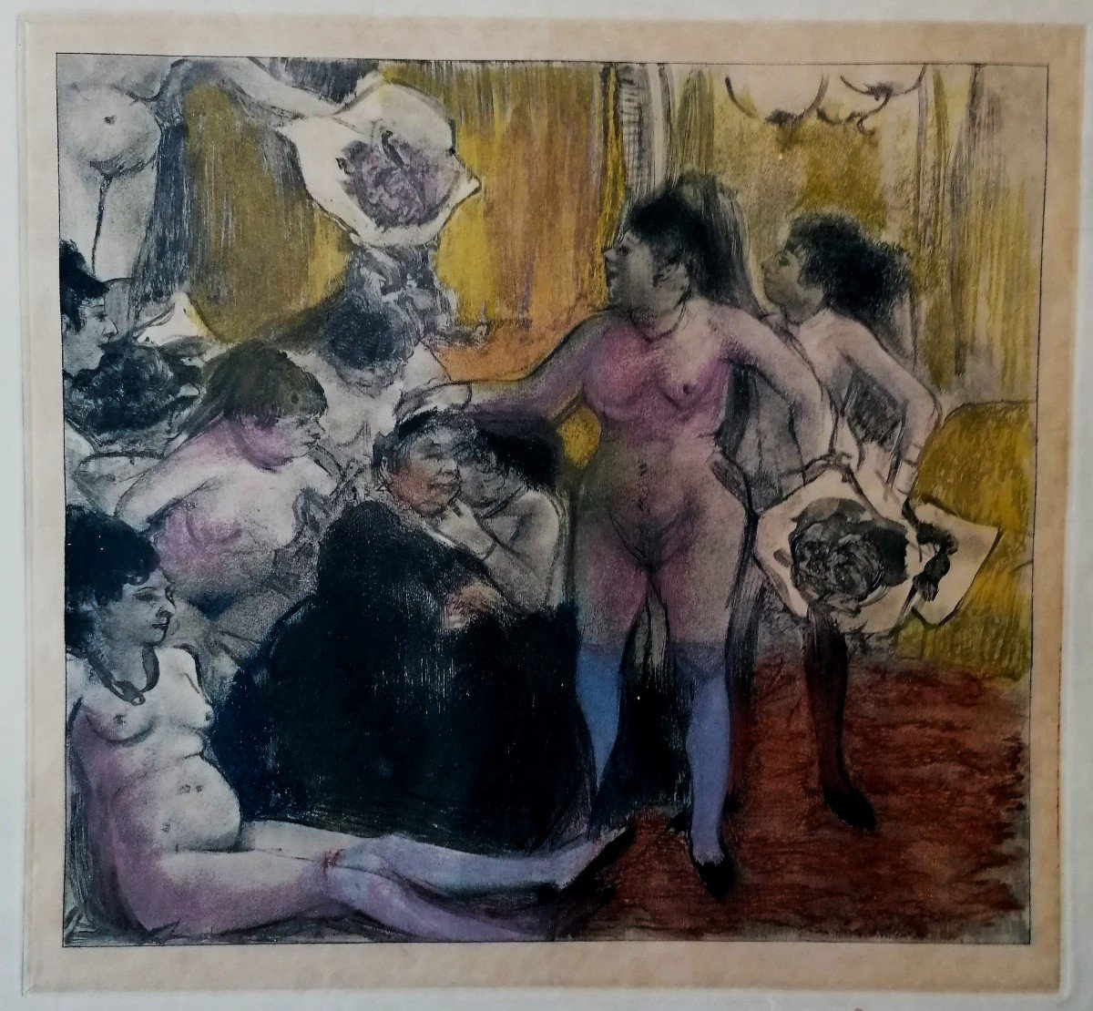 Edgar Degas - La Fete de la Patronne - Gravure - La Maison Tellier - Guy De Maupassant -1934 --photo-2