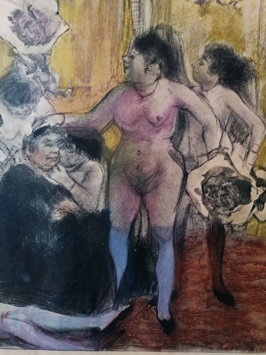 Edgar Degas - La Fete de la Patronne - Gravure - La Maison Tellier - Guy De Maupassant -1934 --photo-1