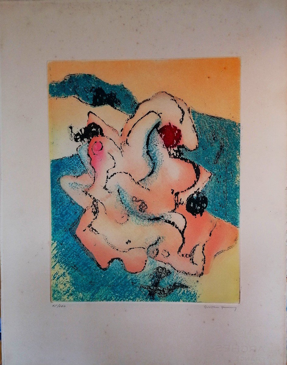 Etching - Aquatint - Dorothea Tanning - In Flesh And Gold - Circa 1973 - Ed. Georges Visat  -photo-4