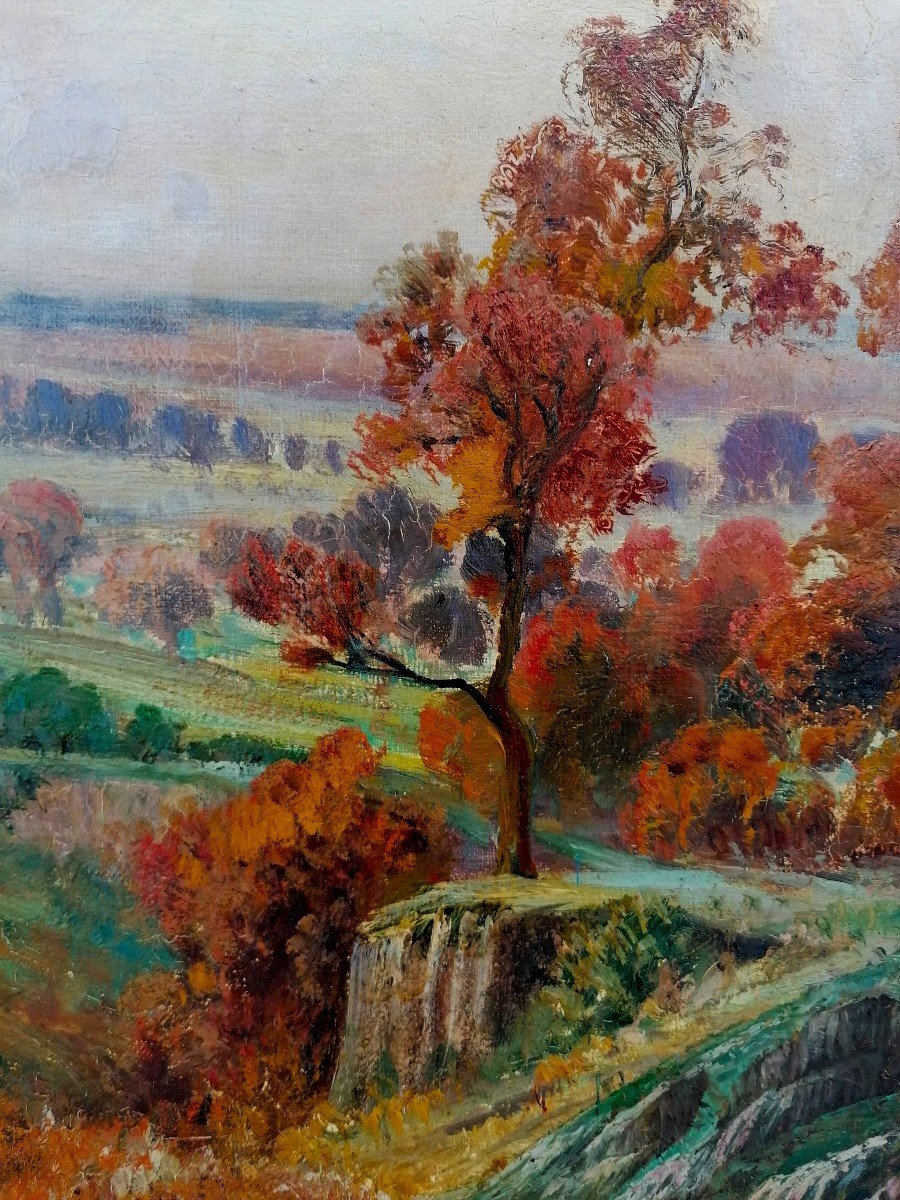 André Anglade - Huile Sur Toile - Paysage - A Restaurer - XXème Siècle --photo-3