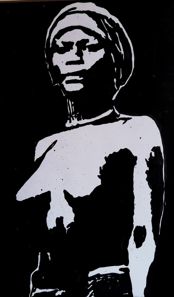 Drawing - Indian Ink - Signature And Dated 1977 - Portrait -