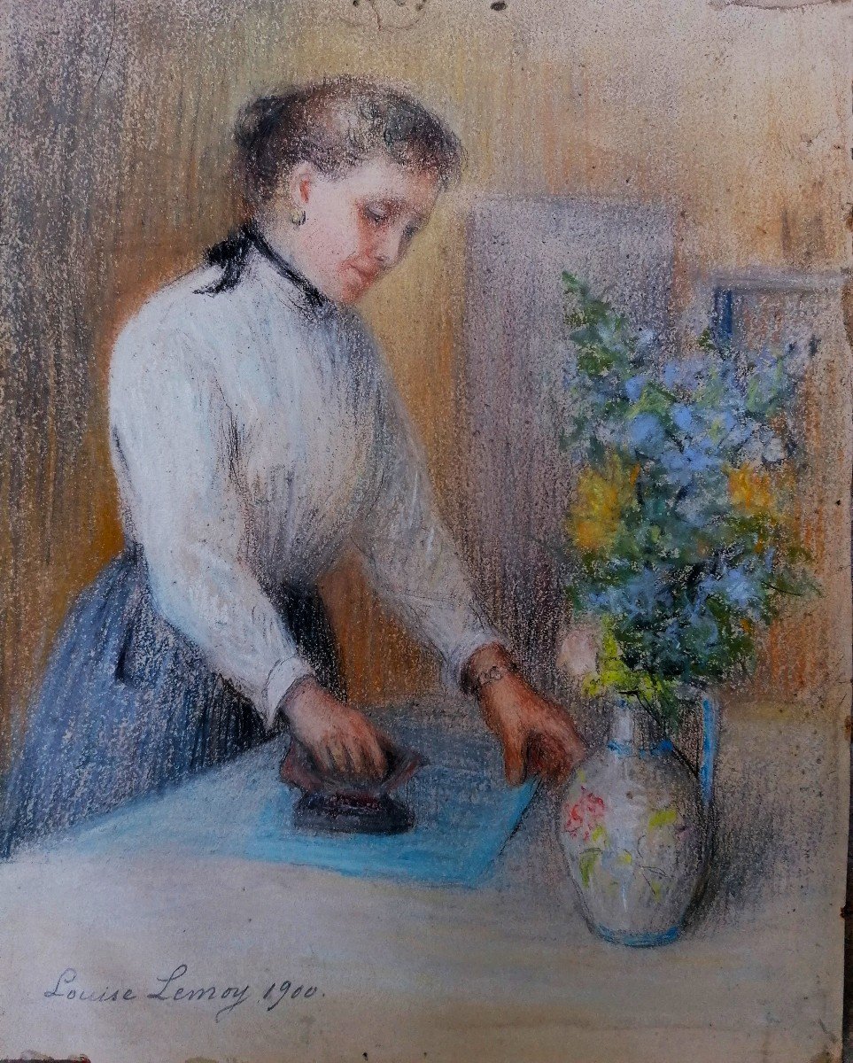 Louise Lemoy - Pastel - Portrait - Post Impressionist - Charentes - Period 1900 - 