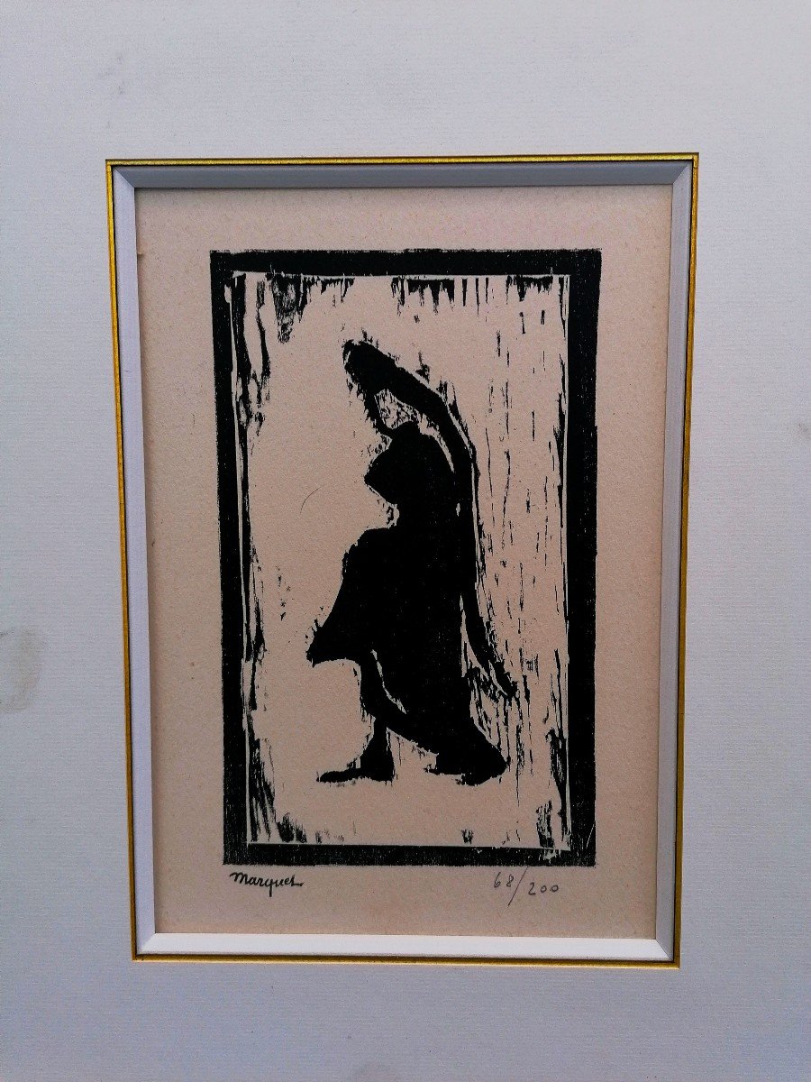 Albert Marquet 1875-1947 - Woodcut - The Widow Around 1903 - Signature Stamp And Numbered