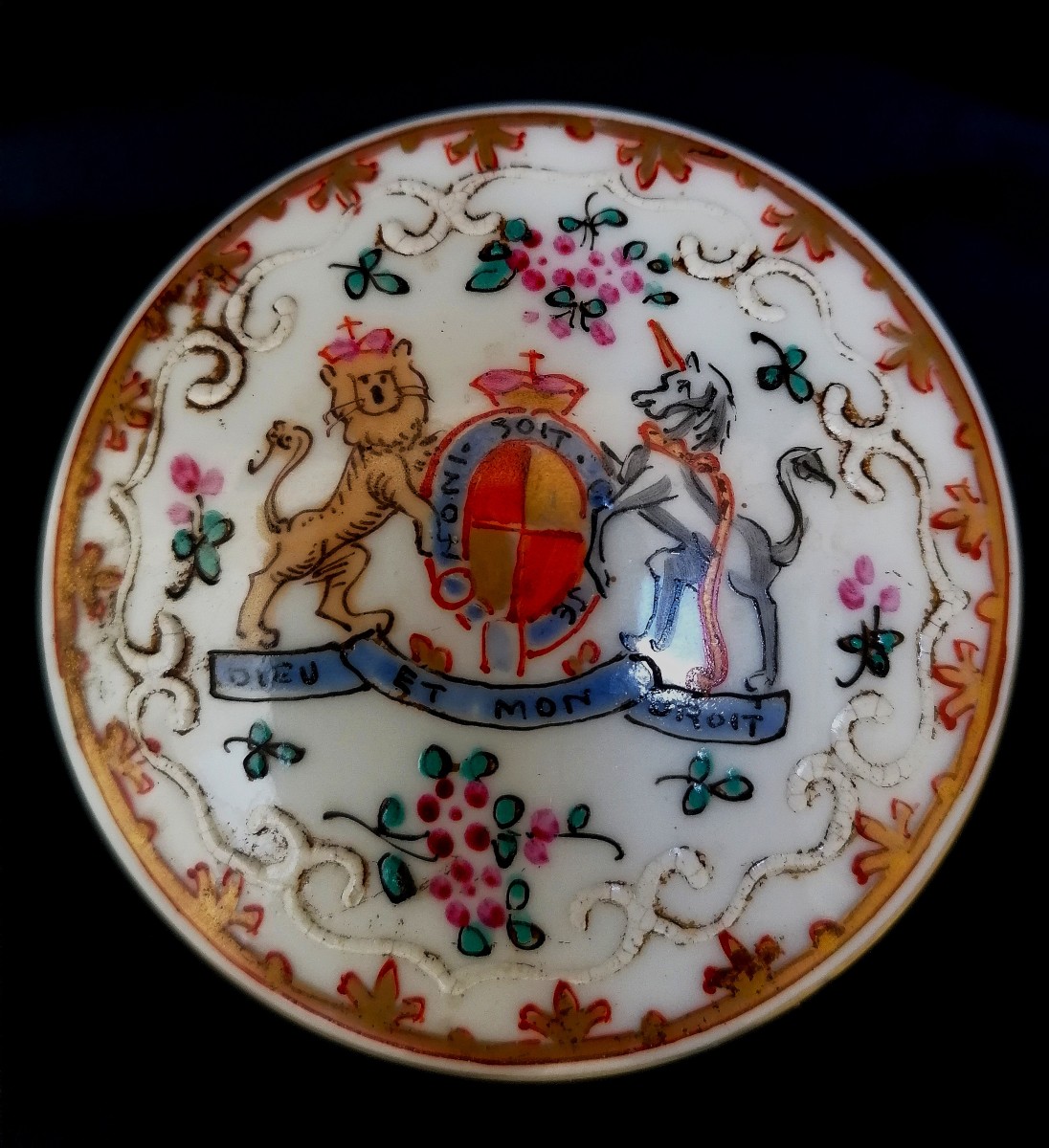 Covered Pot - Samson Porcelain - East India Company Style - Coat Of Arms - 19th Century --photo-2