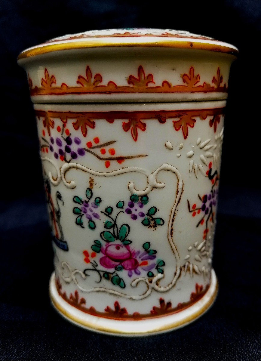 Covered Pot - Samson Porcelain - East India Company Style - Coat Of Arms - 19th Century --photo-3