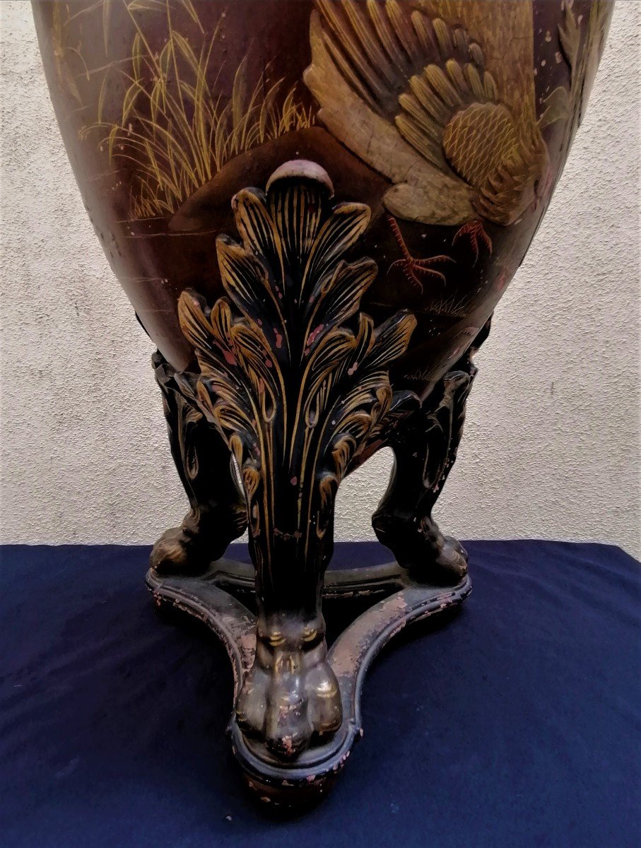 Auguste Majorelle - Basin - School Of Nancy - Earthenware - Lacquer - Japonisme --photo-1