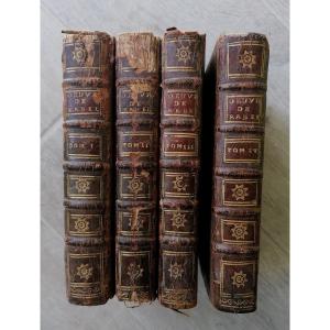 Works By Francois Rabelais - 4 Volumes Out Of 6 - 1732 - Rare Incomplete Edition -