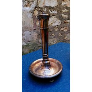 Pied de Lampe - Bronze Argenté - Style Louis XVI - Empire - XXème Siècle -