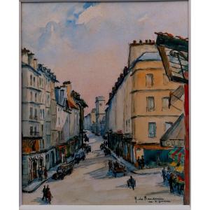 Watercolor - Marcel De Baudouin (1860-1941) - Rue Saint Jacques - 