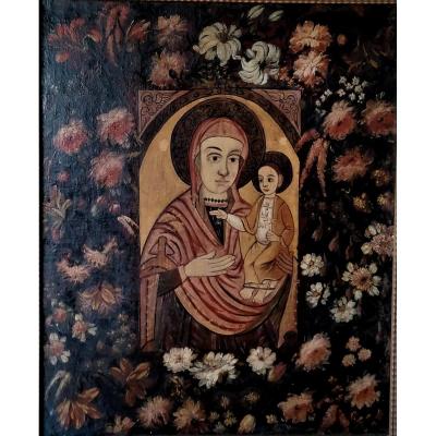 Virginal  Child D Epoque XVII Eme Century-foreign School-spain-italy-greece-93 X 76 Cm-