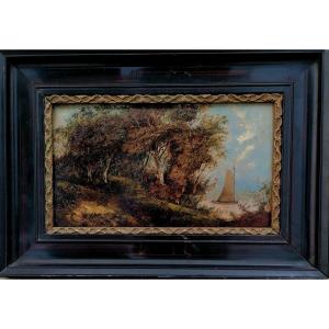 Oil On Mahogany - English School? - Animated Landscape - Christie's Inventory Number - Signature