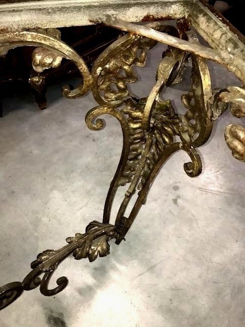 Italian Wrought Iron Table-photo-3