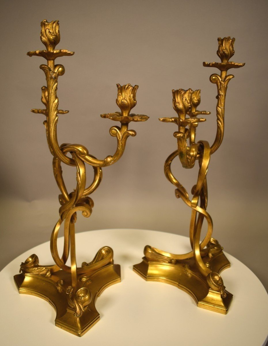 Gilt Bronze Clockset-photo-3