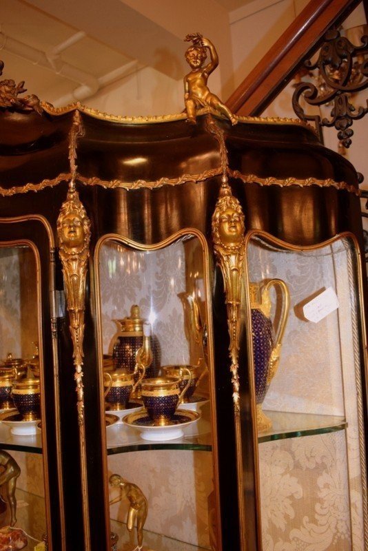 Rare Vitrine En Marqueterie Boulle-photo-1