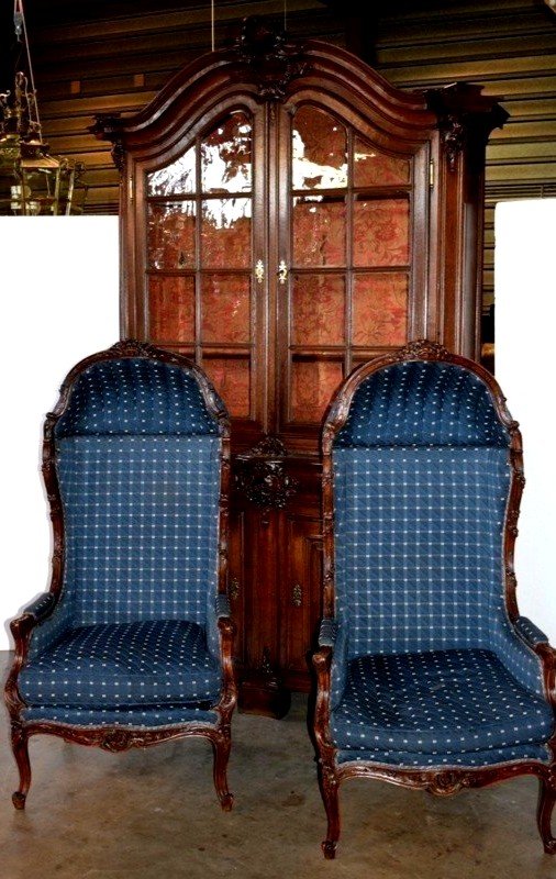 Rare Pair Of 19th Century Confessional Armchairs-photo-7