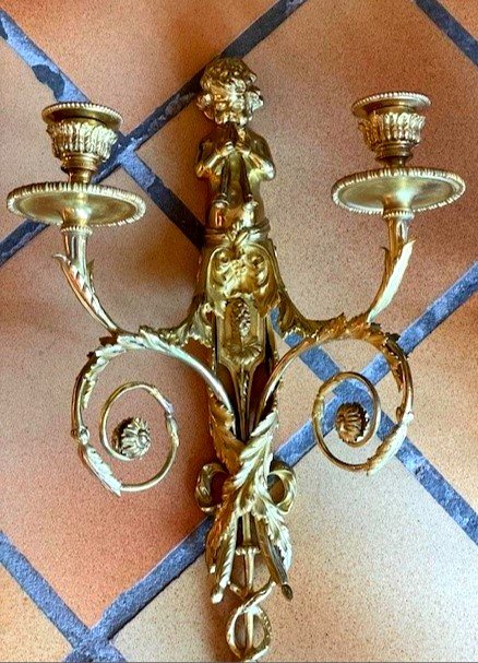 Pair Of Louis XVI Style Wall Lights-photo-2