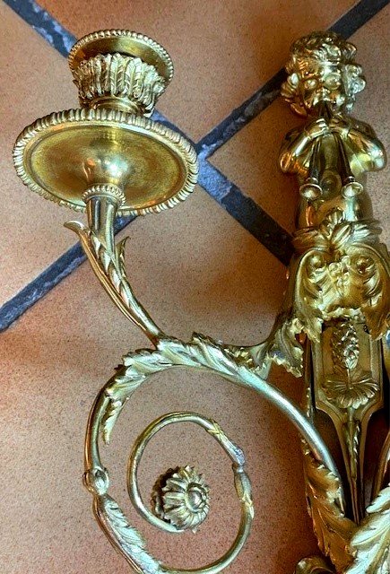 Pair Of Louis XVI Style Wall Lights-photo-4