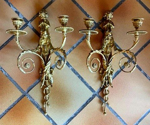 Pair Of Louis XVI Style Wall Lights