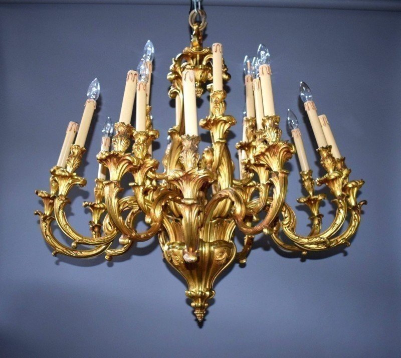 Large Chandelier From The Famous Brand "maison Lucien Gau"