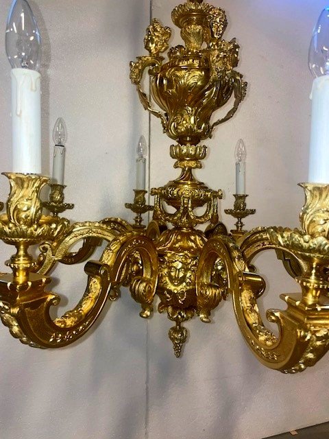 Large Louis XIV Chandelier In Gilt Bronze-photo-4