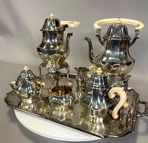 Puiforcat Coffee Service In Solid Silver Weight 14.315 Gram !-photo-3