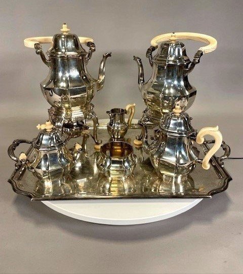 Puiforcat Coffee Service In Solid Silver Weight 14.315 Gram !-photo-4