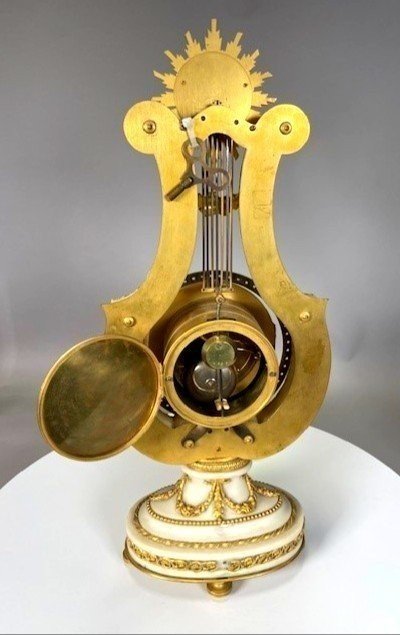 Pendule Lyre De Style Louis XVI-photo-2