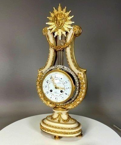 Louis XVI Style Lyra Clock