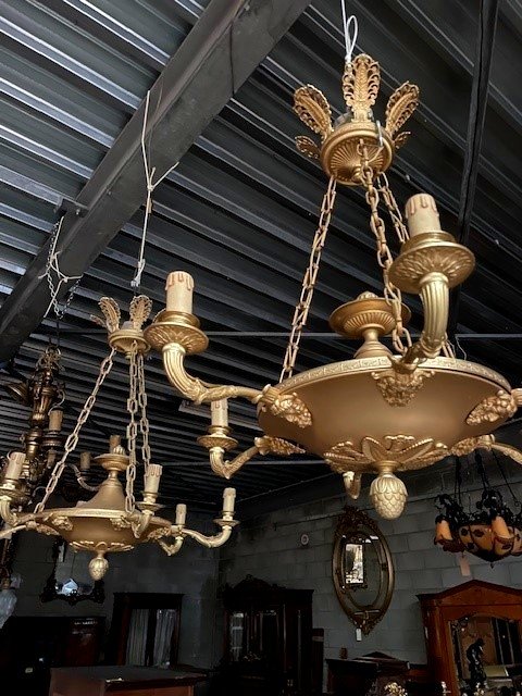 Pair Of Empire Style Chandeliers 