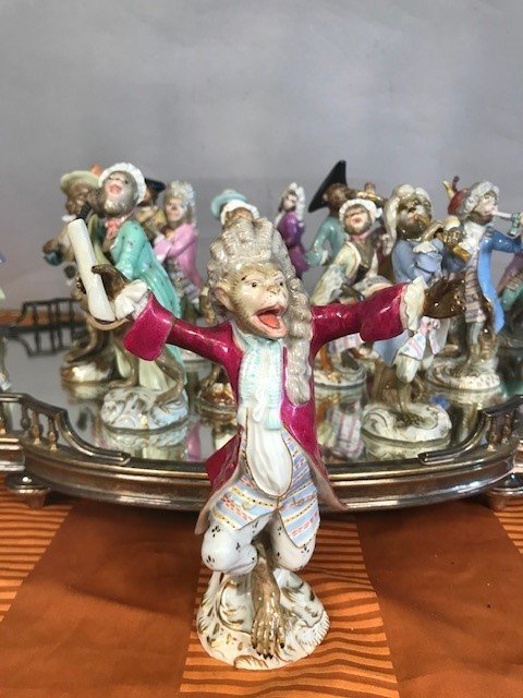 Orchestre En Porcelaine De Meissen ( Affenkapelle )-photo-2