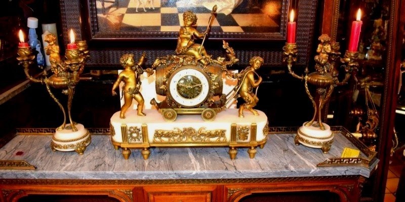 Louis XVI Style Clockset-photo-2