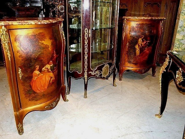Paire d'Encoignures  De Style Louis XV-photo-5