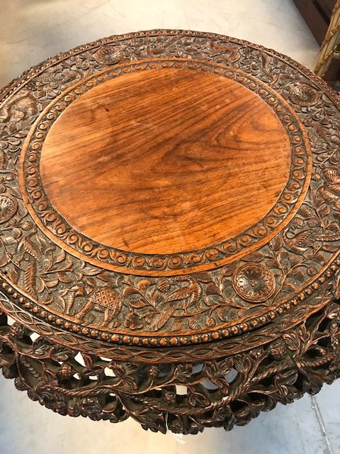 Carved Round Table-photo-5